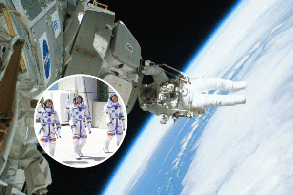 3 astronautas varados