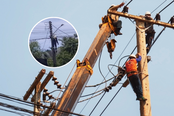 Técnico sufre descarga eléctrica Aparecida