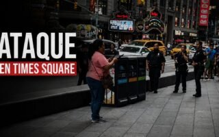 Ataque en Times Square: mujer apuñala y muere baleada